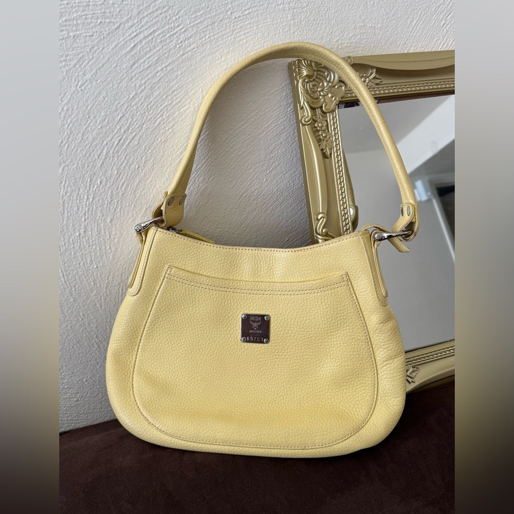 Butter Yellow MCM shoulder bag